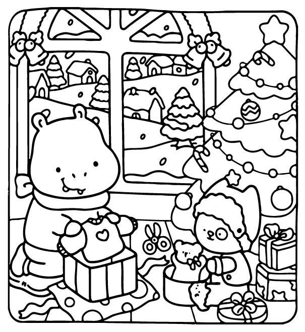 Desenho de Cozy Buddies para imprimir
