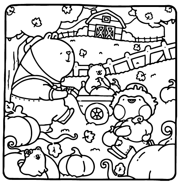 Desenho de Cozy Buddies para imprimir