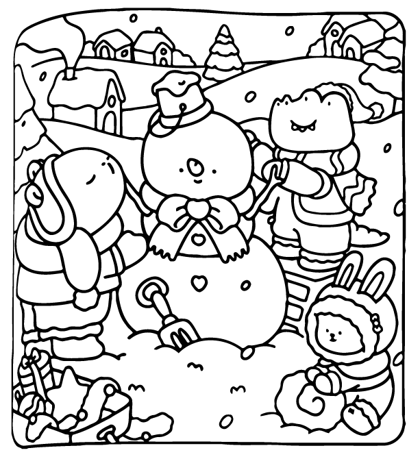 Desenho de Cozy Buddies para imprimir