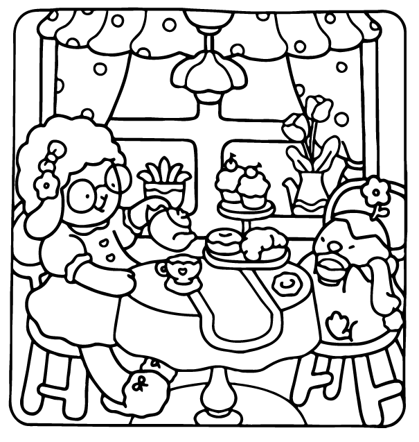 Desenho de Cozy Buddies para imprimir