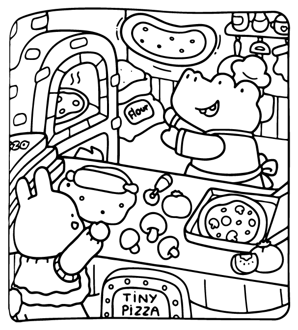 Desenho de Cozy Buddies para imprimir