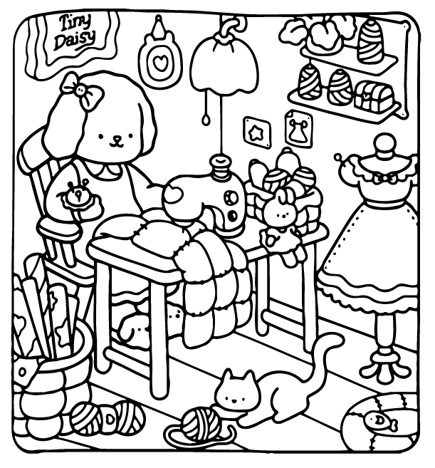 Desenho de Cozy Buddies para imprimir