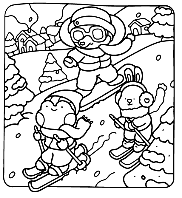 Desenho de Cozy Buddies para imprimir