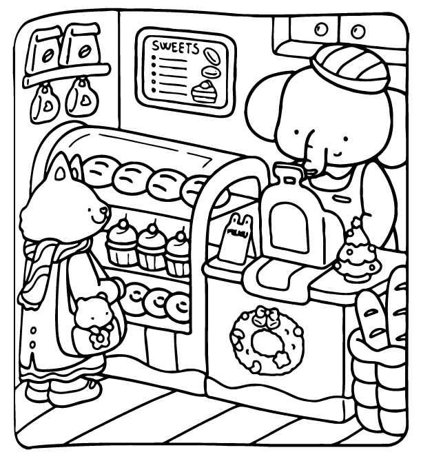 Desenho de Cozy Buddies para imprimir