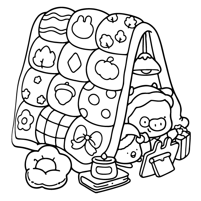 Desenho de Cozy Buddies para imprimir