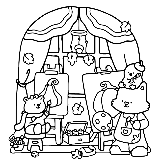Desenho de Cozy Buddies para imprimir