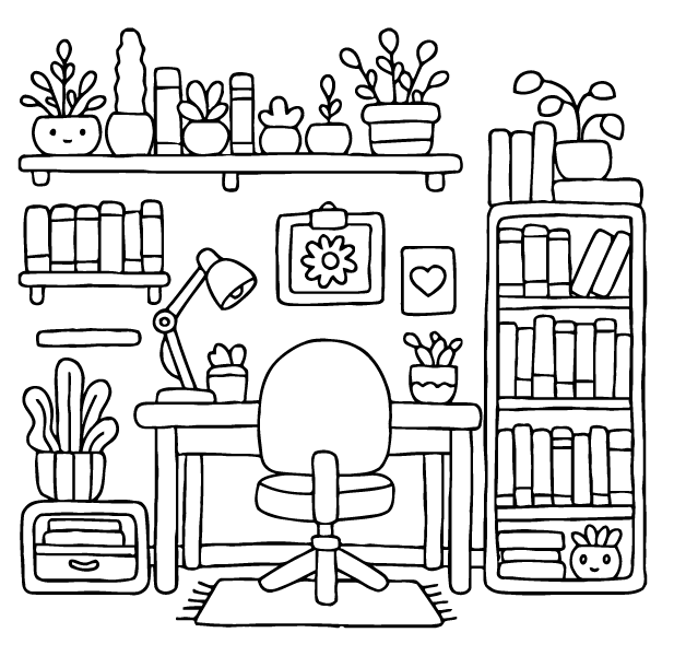 Desenho de Cozy Retreats para imprimir