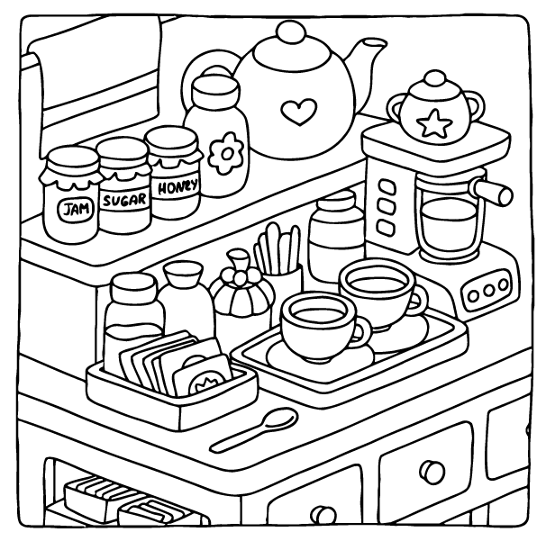 Desenho de Cozy Retreats para imprimir