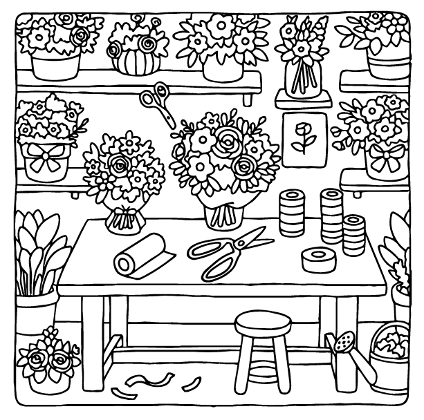 Desenho de Cozy Retreats para imprimir