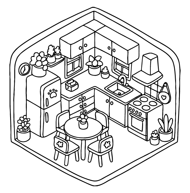 Desenho de Cozy Retreats para imprimir