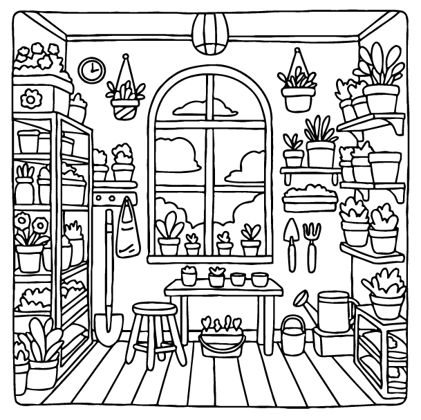 Desenho de Cozy Retreats para imprimir