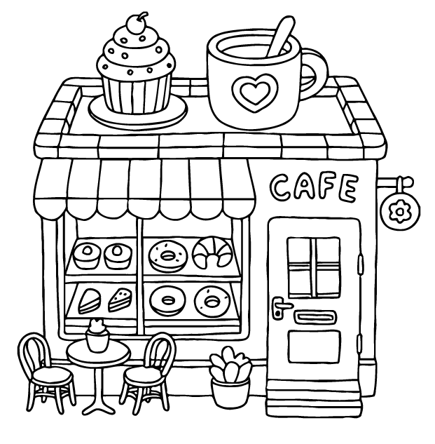 Desenho de Cozy Retreats para imprimir