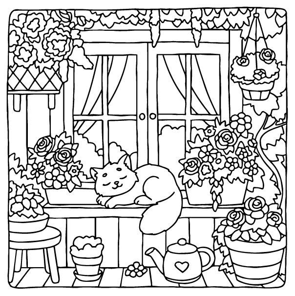 Desenho de Cozy Retreats para imprimir