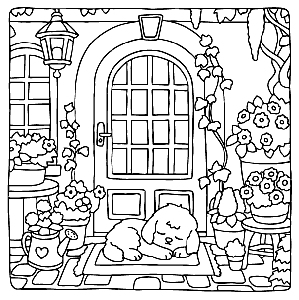 Desenho de Cozy Retreats para imprimir