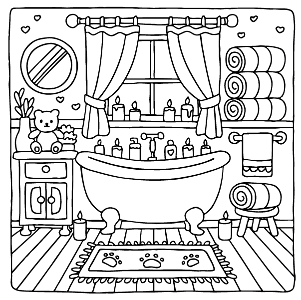 Desenho de Cozy Retreats para imprimir