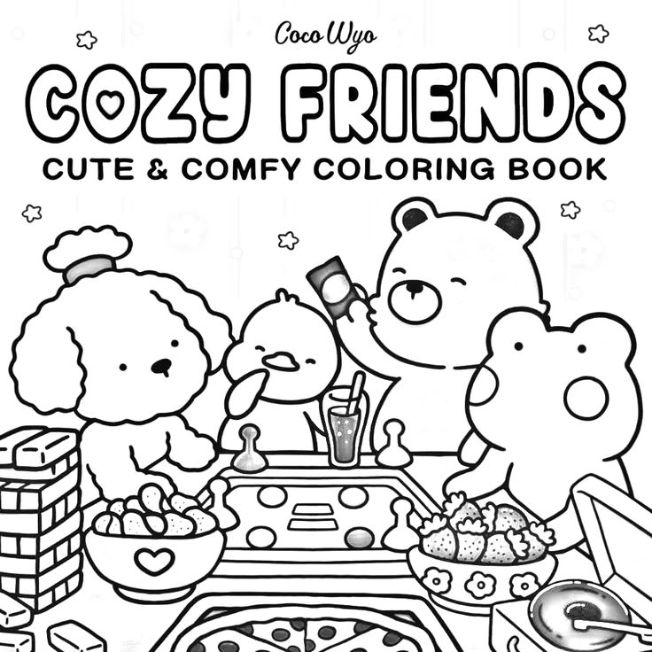 Desenho de Cozy Friends para imprimir