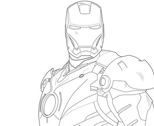 Desenho de Homem de Ferro (Iron Man) para imprimir