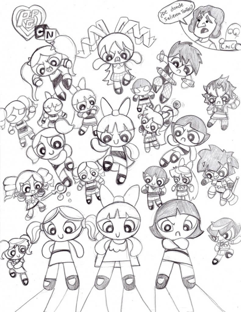 Desenho de As Meninas Superpoderosas para imprimir