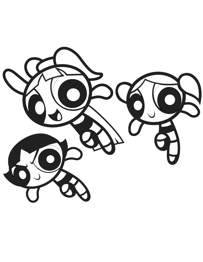Desenho de As Meninas Superpoderosas para imprimir