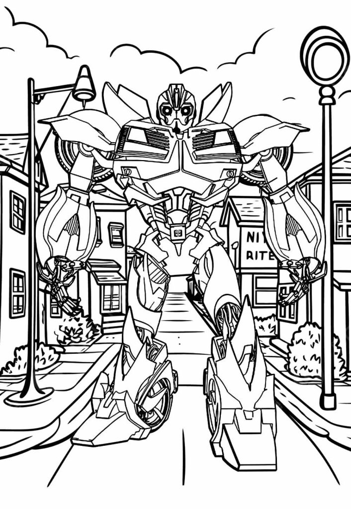 Desenho de Bumblebee (Transformers) para imprimir