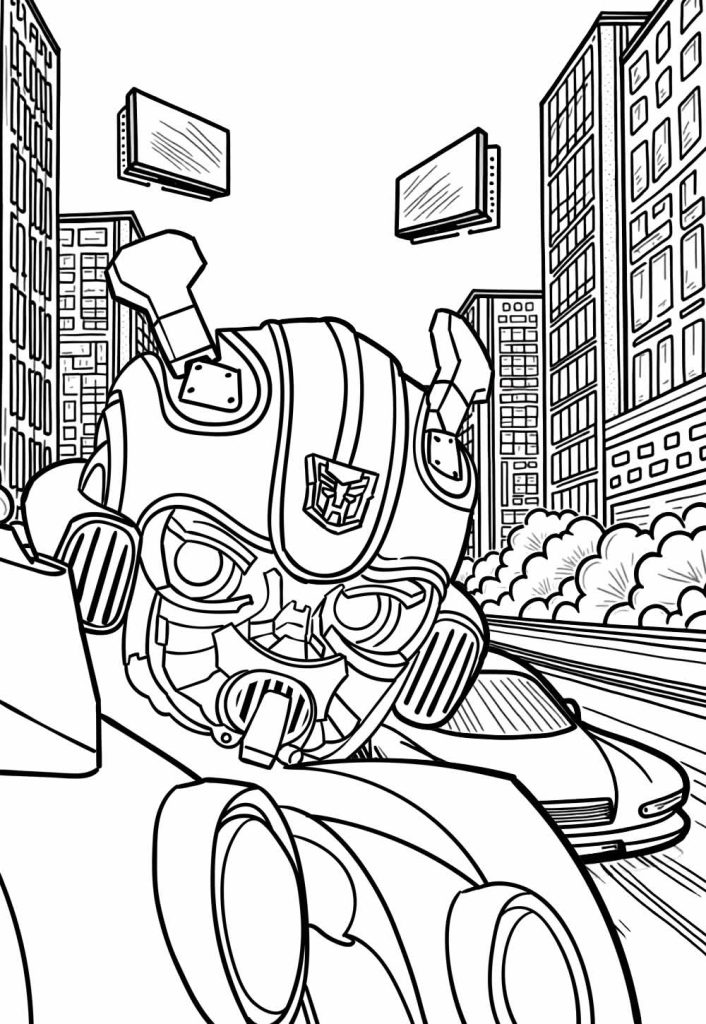 Desenho de Bumblebee (Transformers) para imprimir