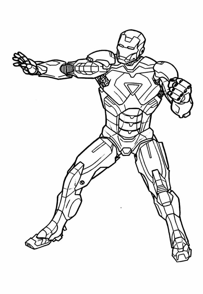 Desenho de Homem de Ferro (Iron Man) para imprimir
