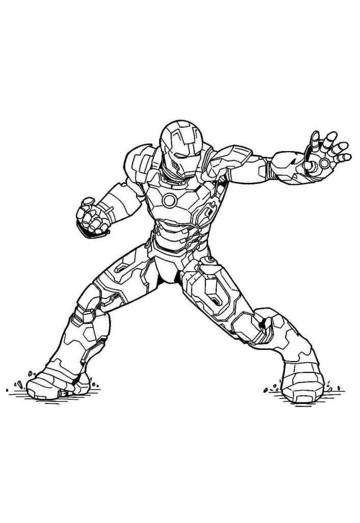 Desenho de Homem de Ferro (Iron Man) para imprimir