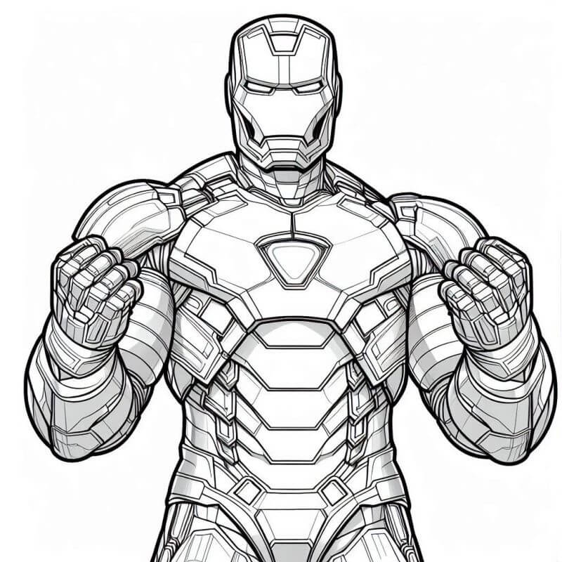 Desenho de Homem de Ferro (Iron Man) para imprimir