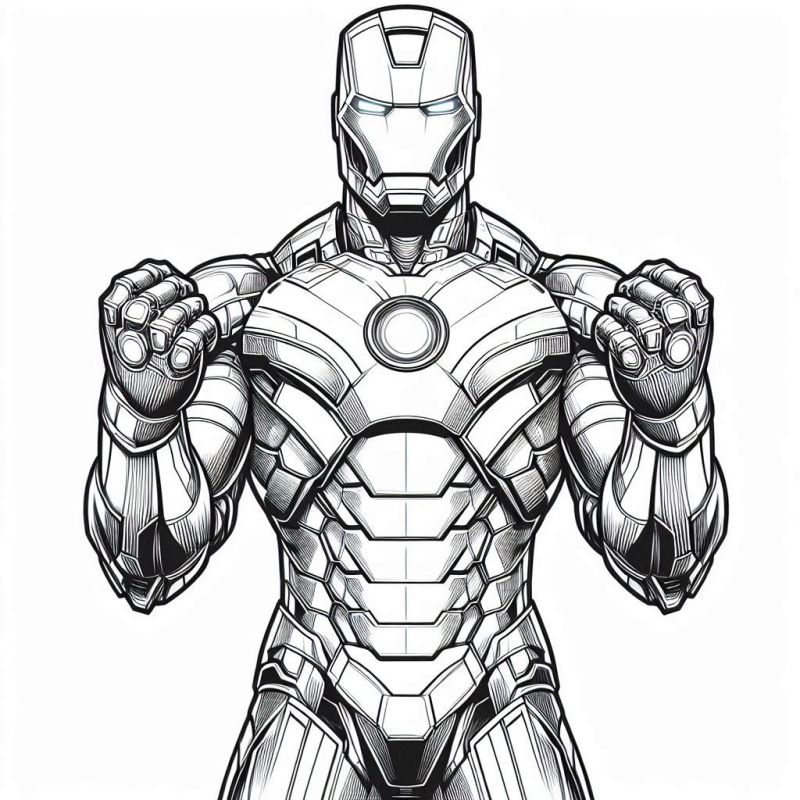 Desenho de Homem de Ferro (Iron Man) para imprimir