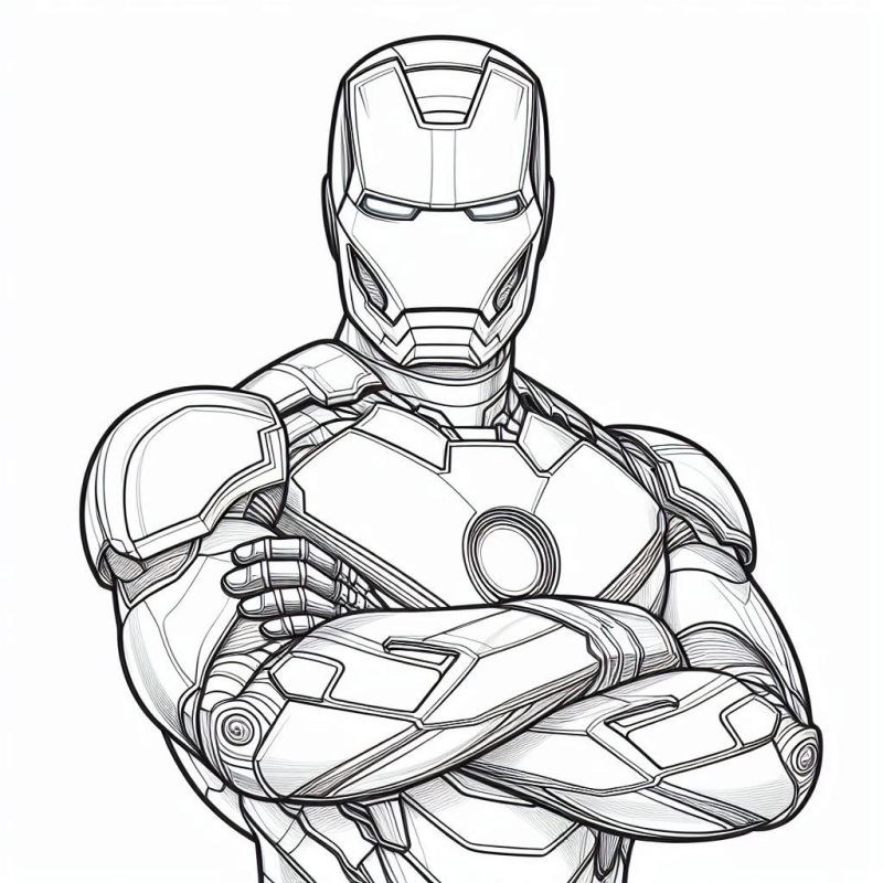 Desenho de Homem de Ferro (Iron Man) para imprimir