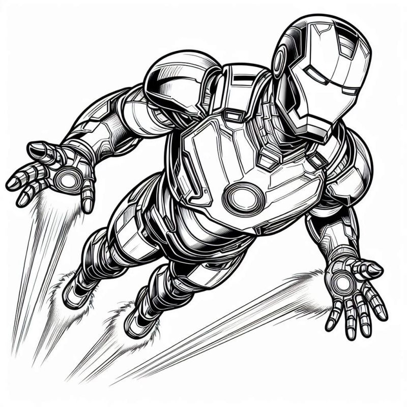 Desenho de Homem de Ferro (Iron Man) para imprimir