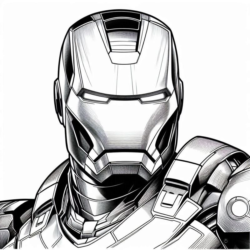 Desenho de Homem de Ferro (Iron Man) para imprimir