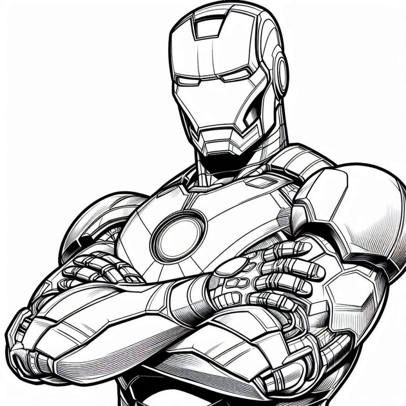 Desenho de Homem de Ferro (Iron Man) para imprimir