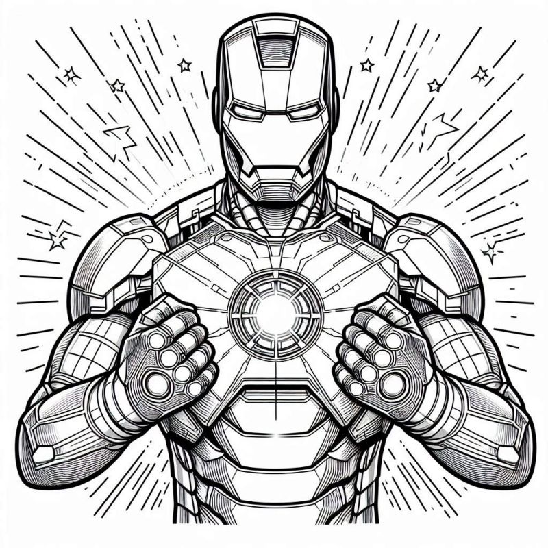 Desenho de Homem de Ferro (Iron Man) para imprimir