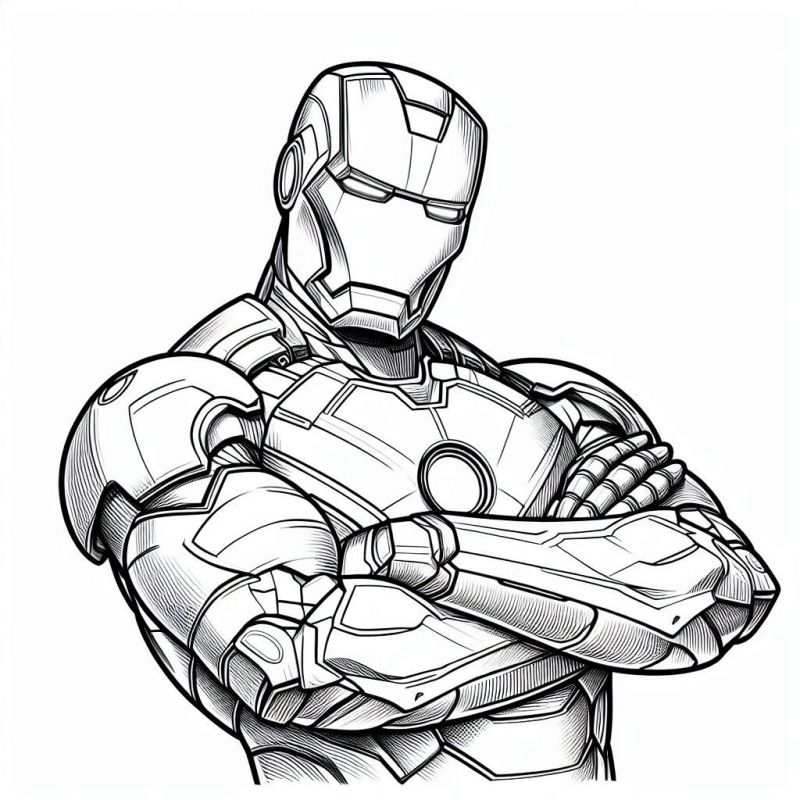 Desenho de Homem de Ferro (Iron Man) para imprimir