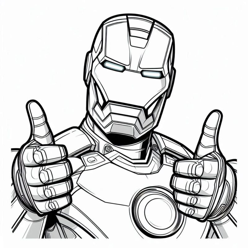 Desenho de Homem de Ferro (Iron Man) para imprimir