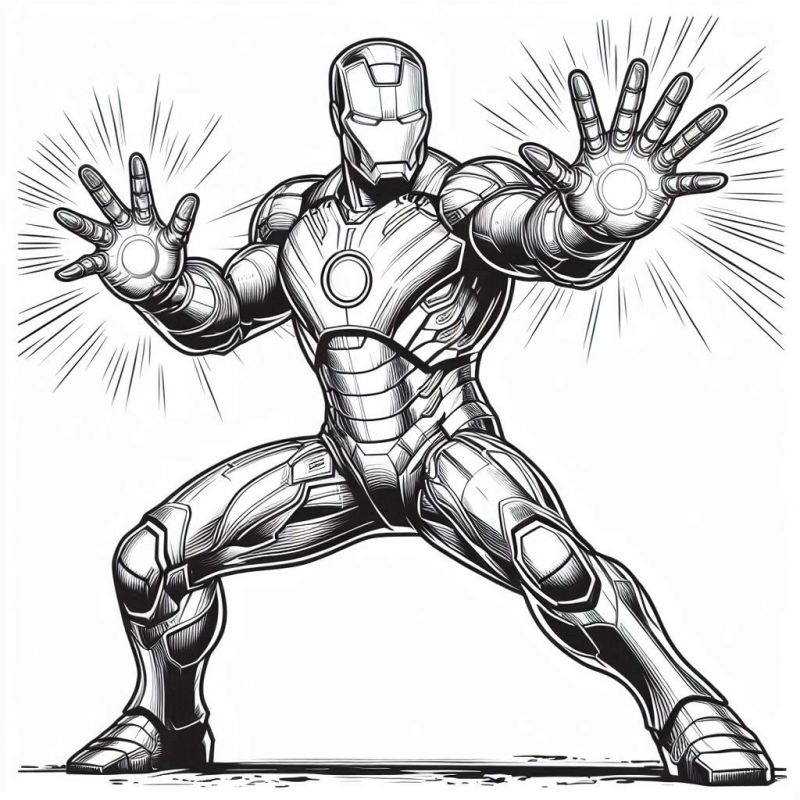 Desenho de Homem de Ferro (Iron Man) para imprimir