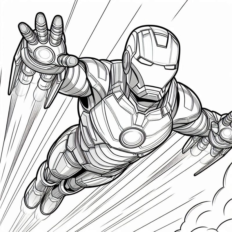 Desenho de Homem de Ferro (Iron Man) para imprimir