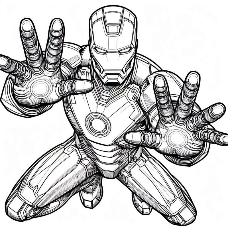Desenho de Homem de Ferro (Iron Man) para imprimir