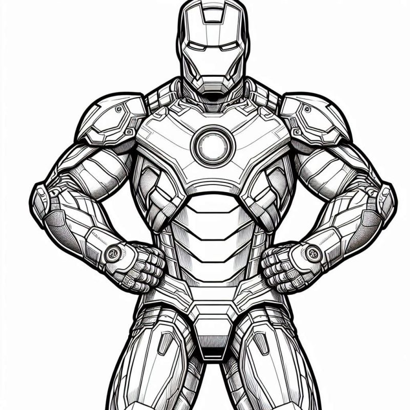 Desenho de Homem de Ferro (Iron Man) para imprimir