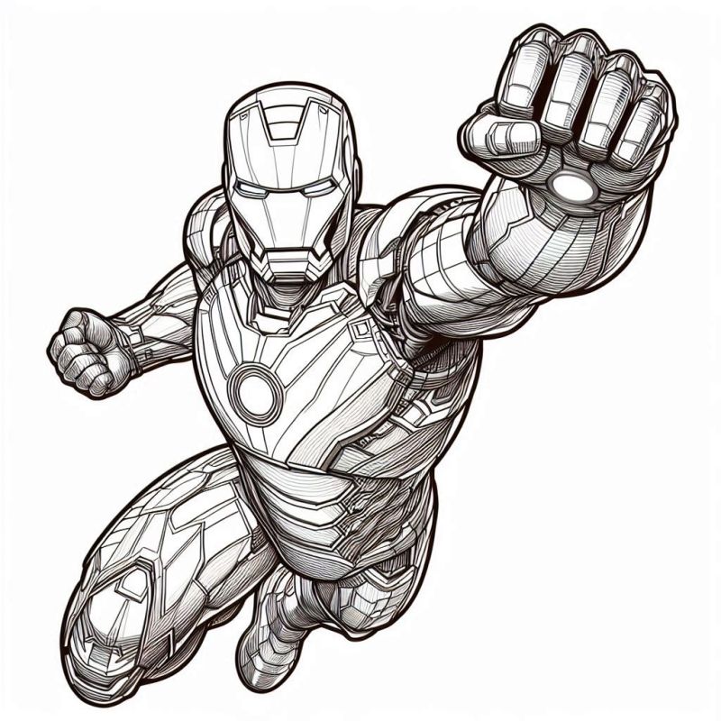 Desenho de Homem de Ferro (Iron Man) para imprimir