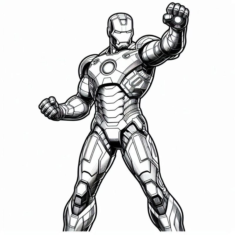 Desenho de Homem de Ferro (Iron Man) para imprimir