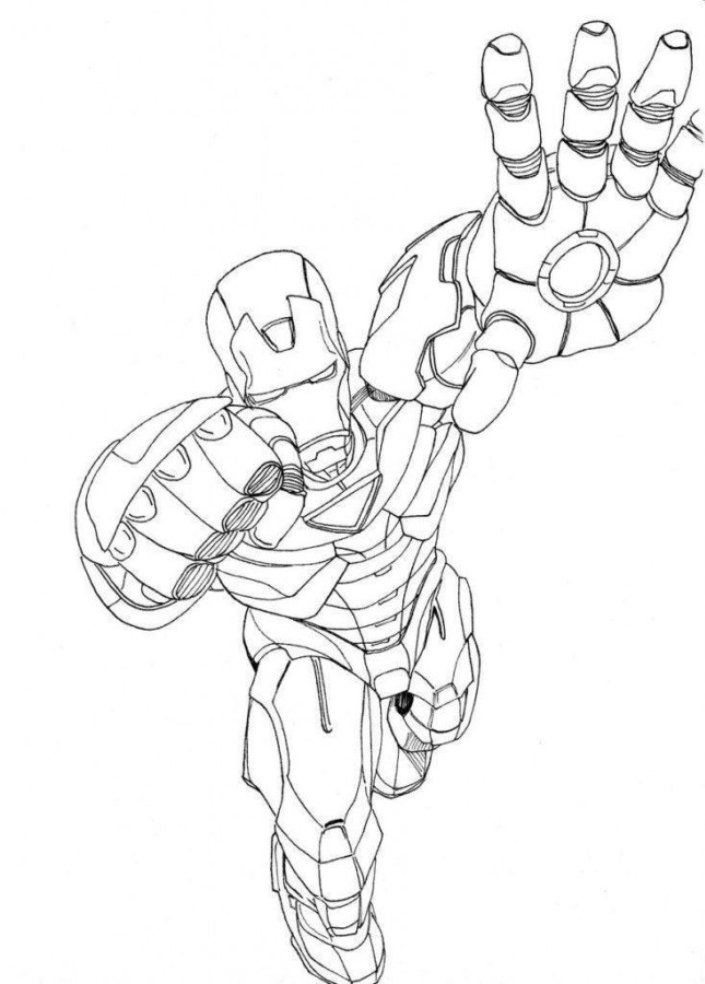 Desenho de Homem de Ferro (Iron Man) para imprimir
