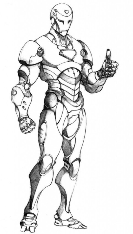 Desenho de Homem de Ferro (Iron Man) para imprimir