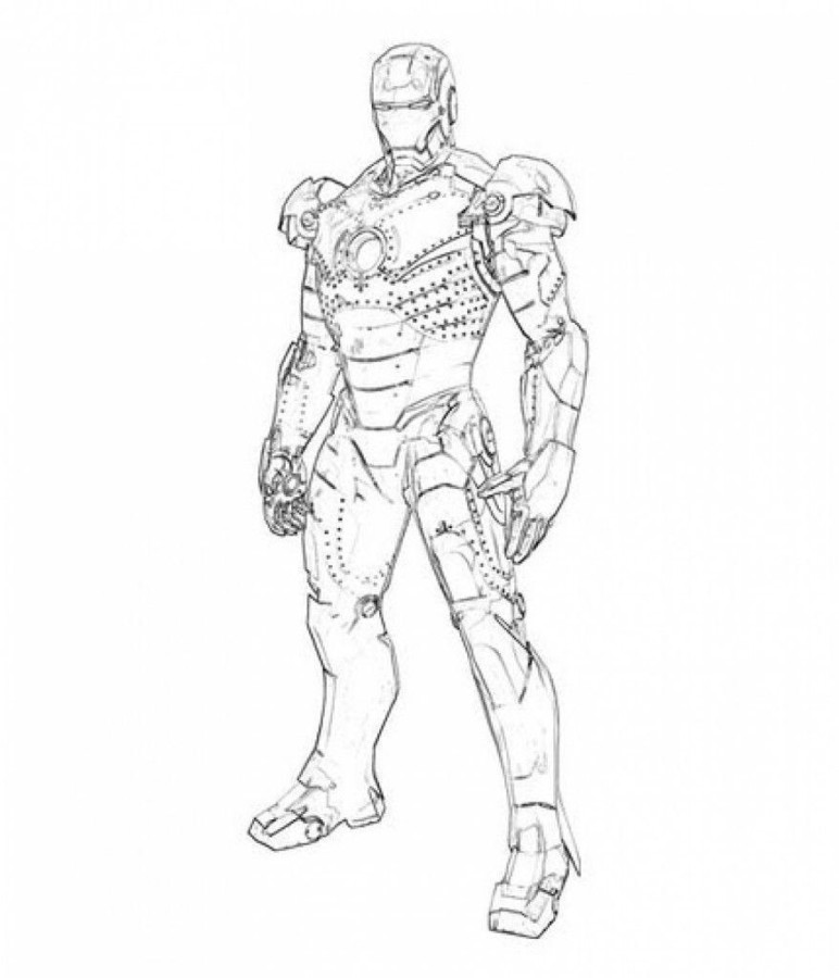 Desenho de Homem de Ferro (Iron Man) para imprimir