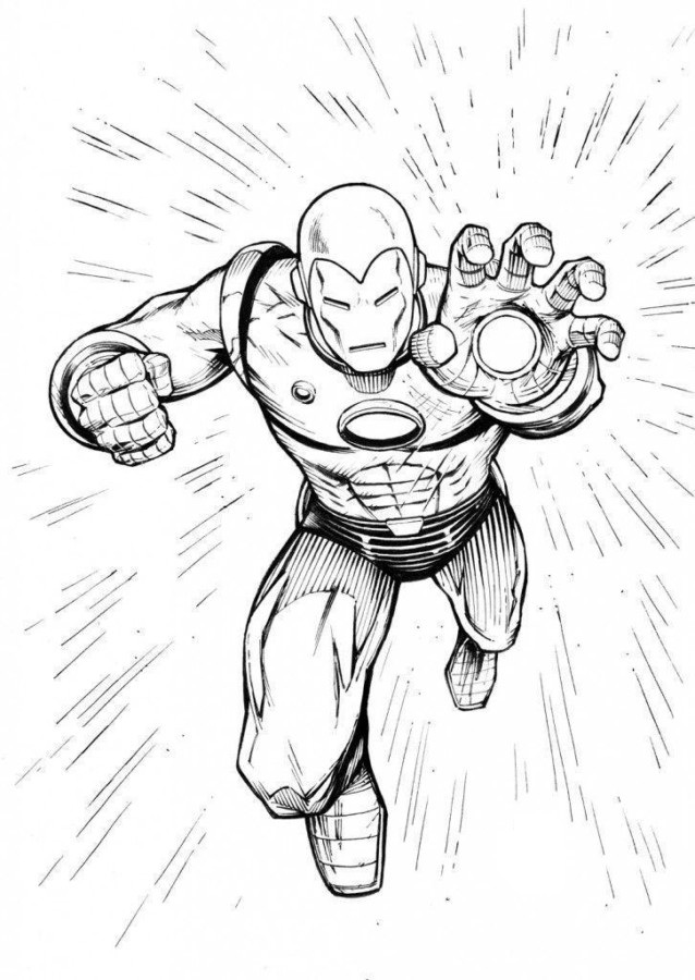 Desenho de Homem de Ferro (Iron Man) para imprimir