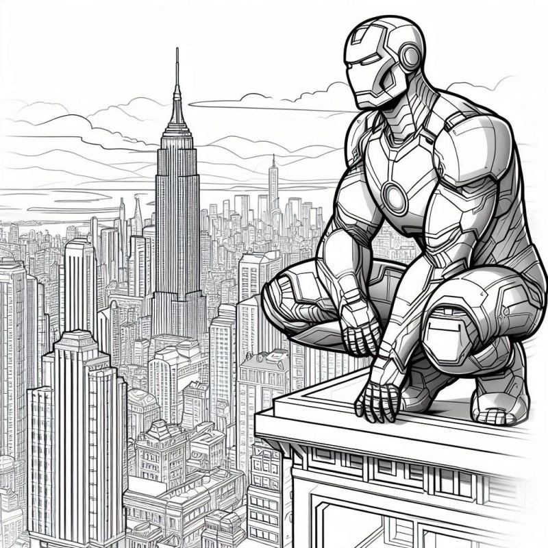 Desenho de Homem de Ferro (Iron Man) para imprimir