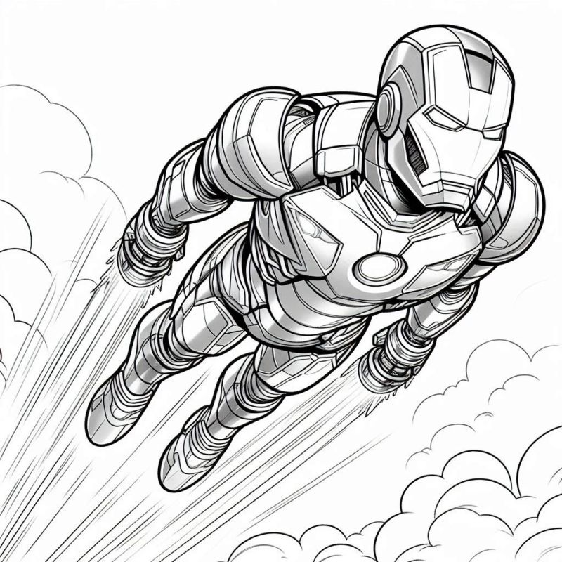 Desenho de Homem de Ferro (Iron Man) para imprimir
