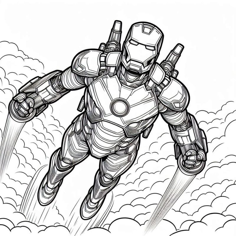 Desenho de Homem de Ferro (Iron Man) para imprimir