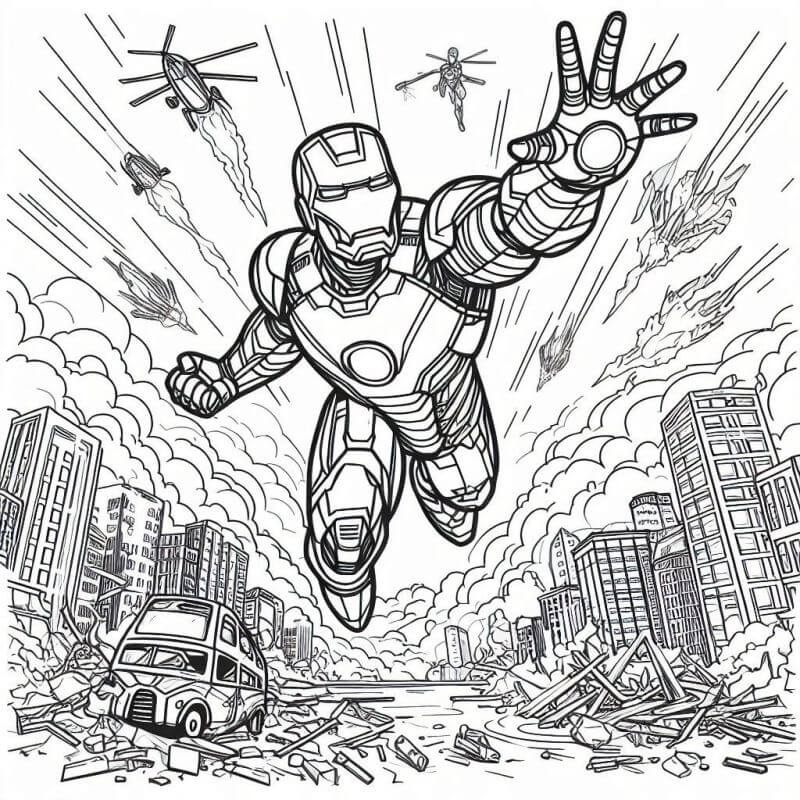 Desenho de Homem de Ferro (Iron Man) para imprimir